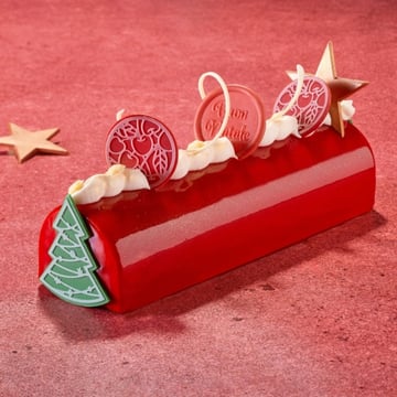 IRCA Since 1919 - cake covered with the red glaze Colorglaze