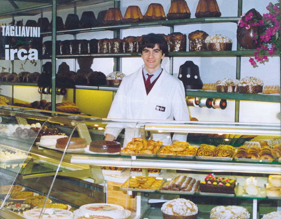 Historical picture of Irca in a pastry shop