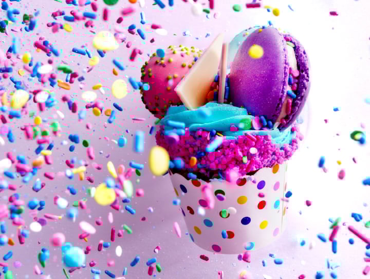 Graffiti Sprinkles cupcake sprinkle rain