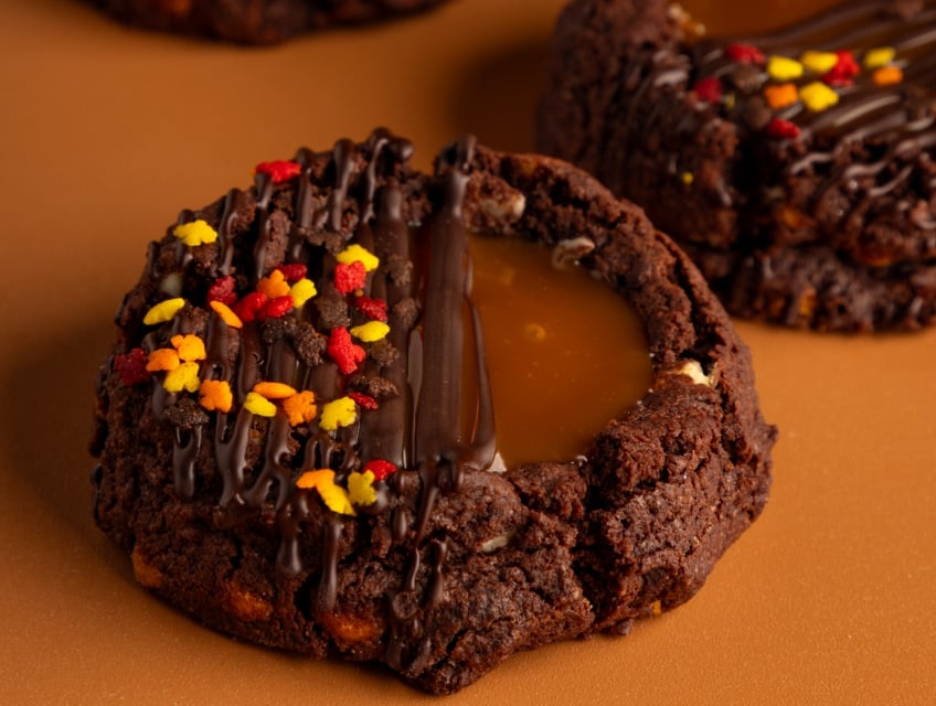 Graffiti Sprinkles lava cookies with sprinkles