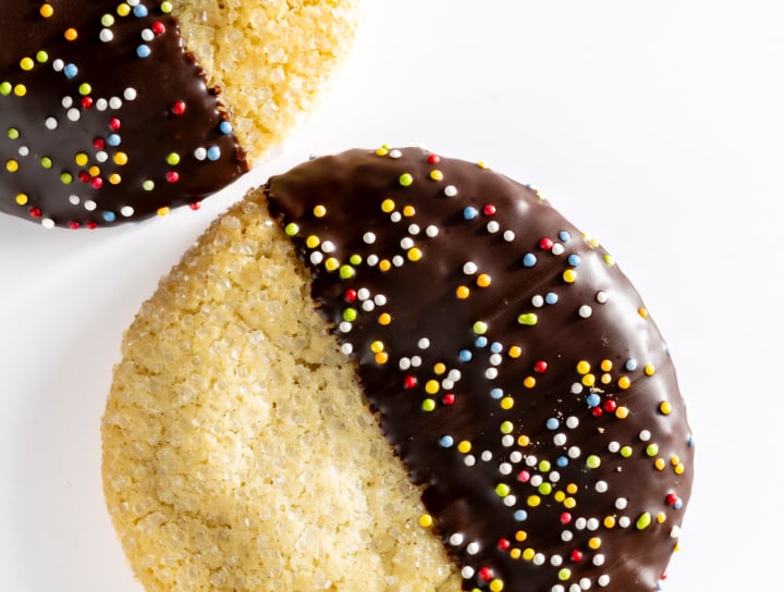 Graffiti Sprinkles rainbow nonpareils cookie