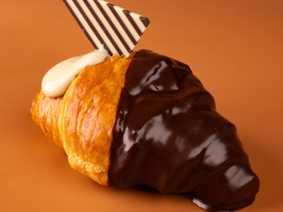 IRCA Since croissant covered with chocolate