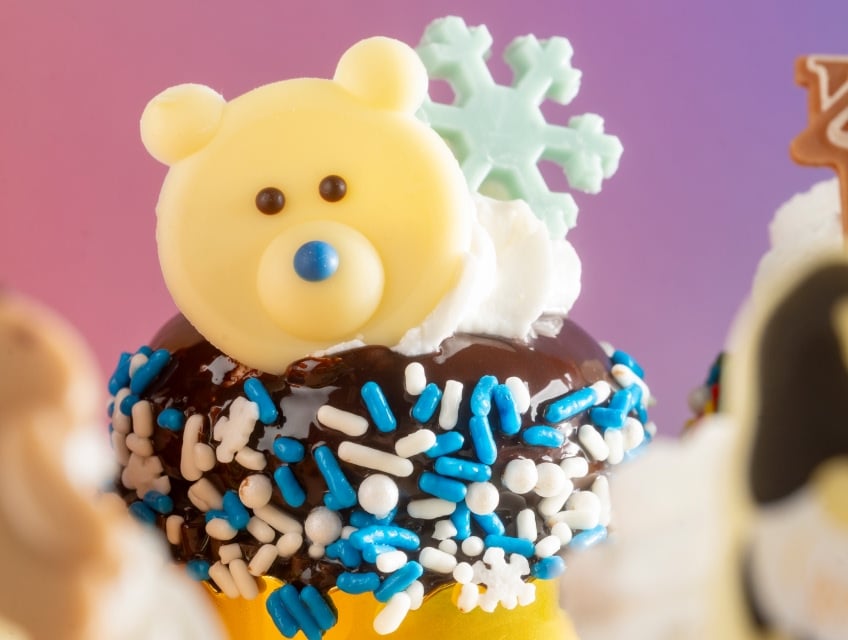 graffiti sprinkles bear cupcake with sprinkles