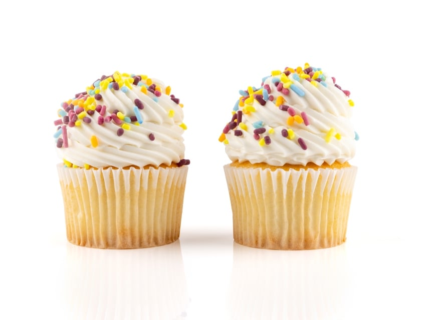 graffiti sprinkles cupcake with rainbow natural sprinkles