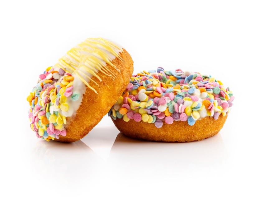 graffiti sprinkles donuts with circle shape natural sprinkles