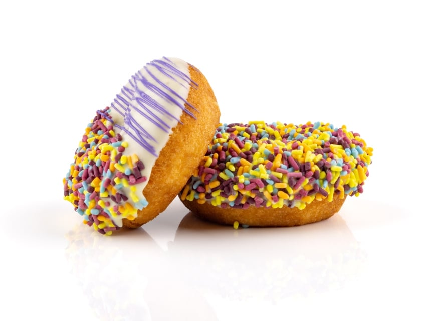 graffiti sprinkles donuts with long rainbow natural sprinkles