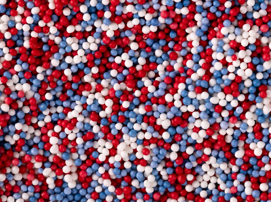 graffiti sprinkles natural patriotic nonpareils