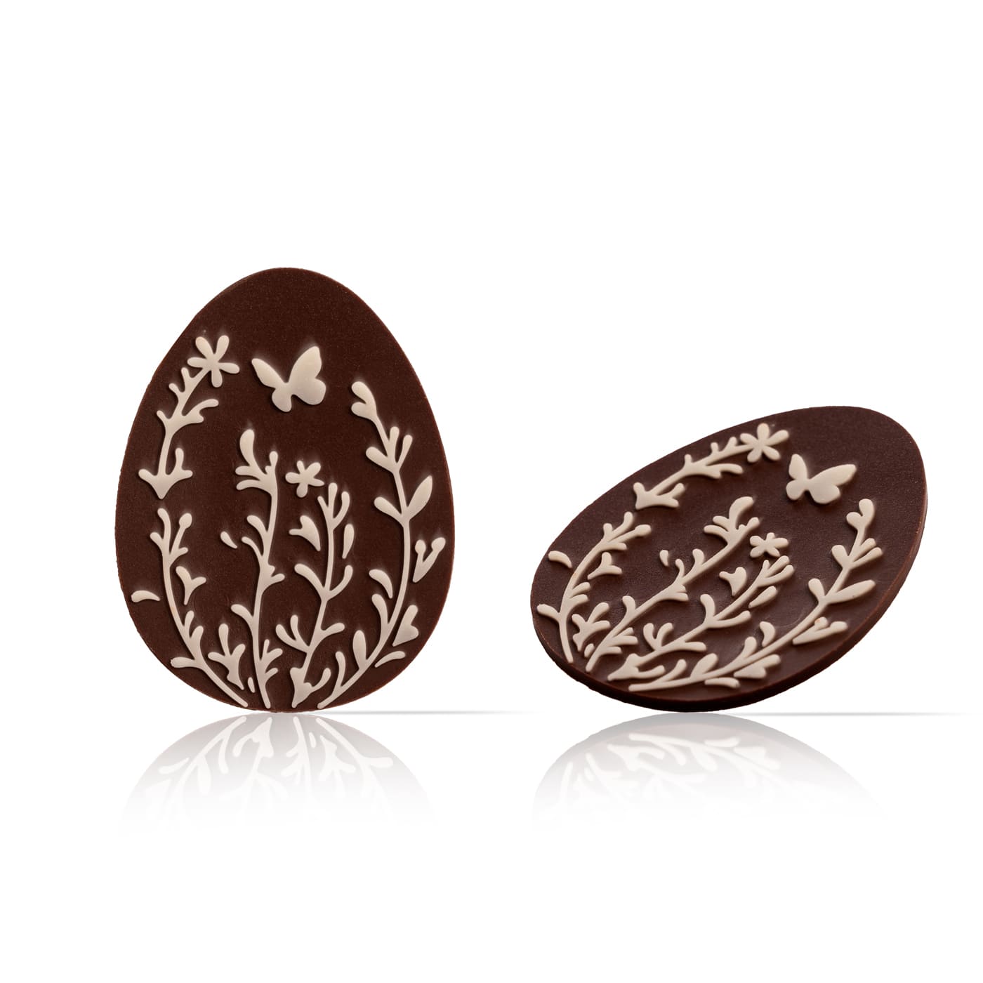 Egg layered flower field dark white