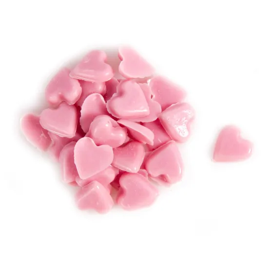 Sprinkle hearts pink