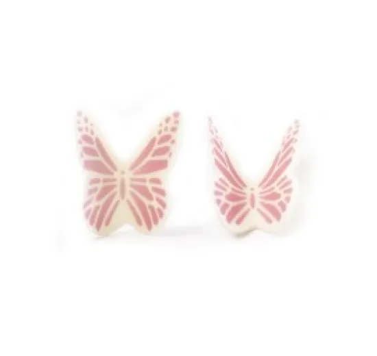Borboleta branca rosa
