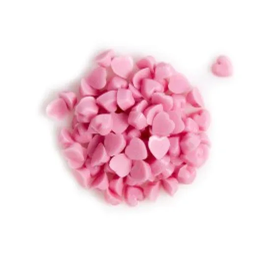 Mini corações de confeitos - rosa